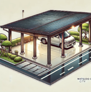 松戸市のカーポート工事