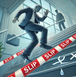 階段の滑りどめが危ない